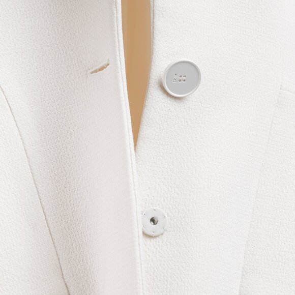 Christian Dior Tailored Wool and Silk Cream Pleated Tunic Vest - Picture 8 of 12